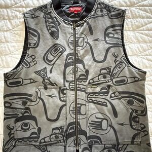 Supreme Blouson Mens Vest Gray Black